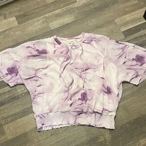 Elegant Lavender Marble Women's Blouse